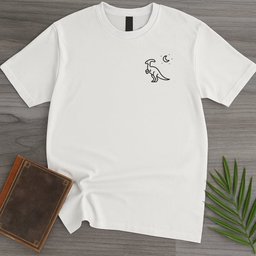 Parasaurolophus And Moon T Shirt Gift For Nature Lover