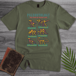 Paleontology Vintage Fossil Names T Shirt Gift For Dinosaur Lover