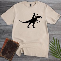 Dino Rider Silhouette T Shirt Gift For Nature Lover