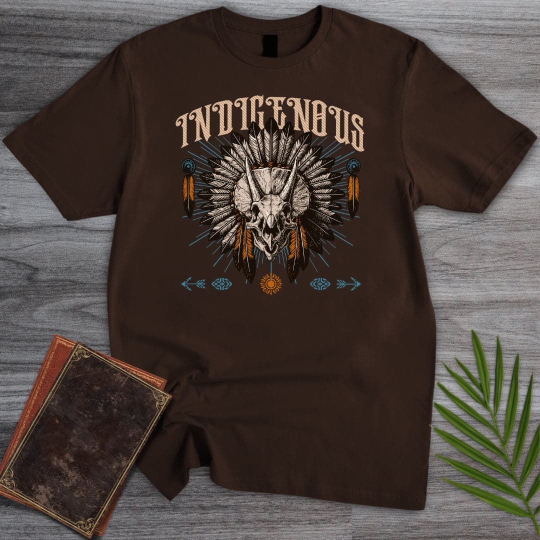 Indigenous Triceratops T Shirt Gift For Dinosaur Lover