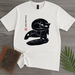 Japanese Cat And Fossil T Shirt Gift For Cat Lover