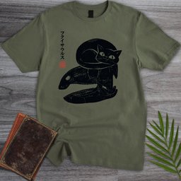 Japanese Cat And Fossil T Shirt Gift For Cat Lover