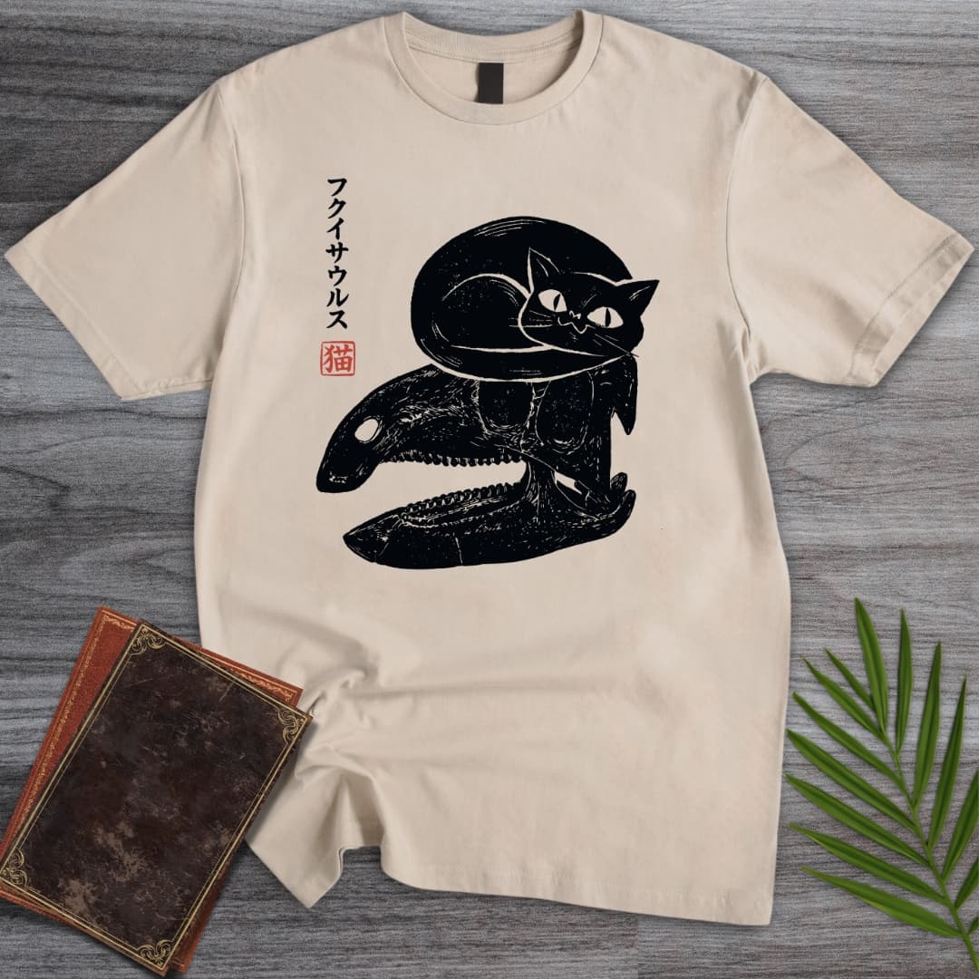 Japanese Cat And Fossil T Shirt Gift For Cat Lover