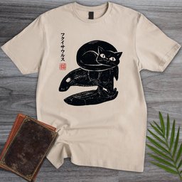 Japanese Cat And Fossil T Shirt Gift For Cat Lover
