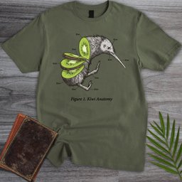 Kiwi Anatomy T Shirt Gift For Nature Lover