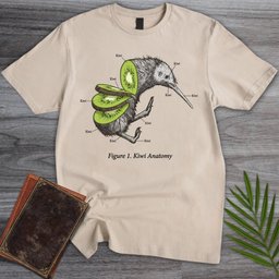 Kiwi Anatomy T Shirt Gift For Nature Lover