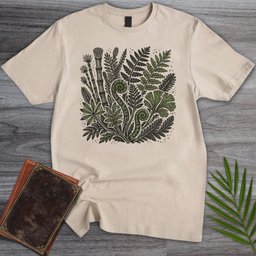 Linocut Mesozoic Plants T-Shirt