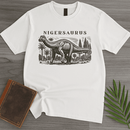 Linocut Nigersaurus Environment T Shirt Gift For Nature Lover