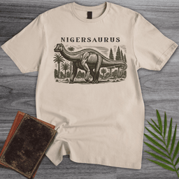 Linocut Nigersaurus Environment T Shirt Gift For Nature Lover