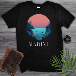 Marine Ocean At Sunset T Shirt Gift For Nature Lover
