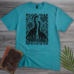 Linocut Dino Lovers T-Shirt