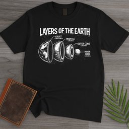 Layers Of The Earth T Shirt Gift For Nature Lover
