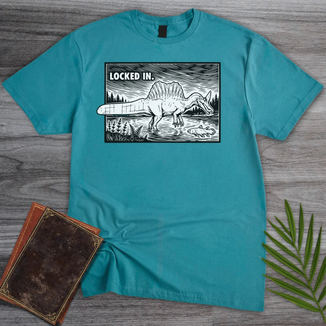 Locked In Spinosaurus T Shirt Gift For Nature Lover