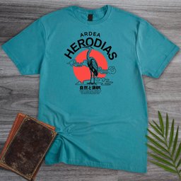 Japanese Ardea Herodias Heron T Shirt Gift For Nature Lover
