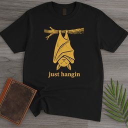 Just Hangin Bat T Shirt Gift For Nature Lover