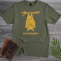 Just Hangin Bat T Shirt Gift For Nature Lover