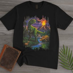 Nostalgic 90s Volcanic Dino T Shirt Gift For Nature Lover