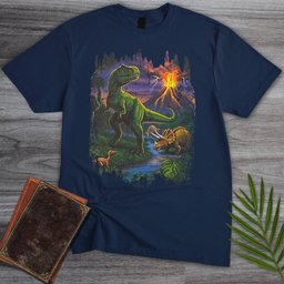 Nostalgic 90s Volcanic Dino T Shirt Gift For Nature Lover