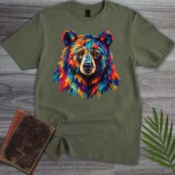 Rainbow Grizzly Bear T Shirt Gift For Nature Lover