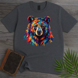 Rainbow Grizzly Bear T Shirt Gift For Nature Lover