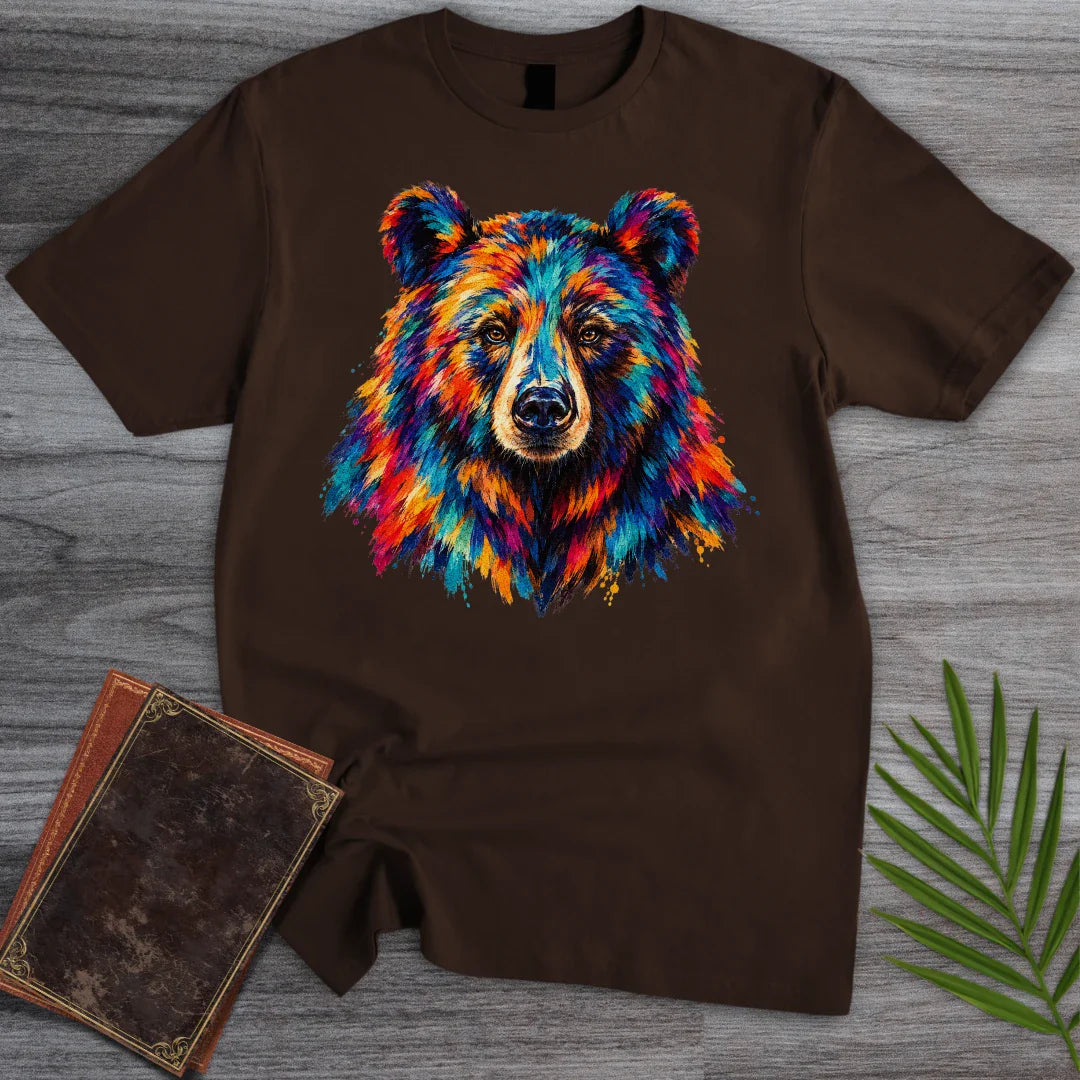 Rainbow Grizzly Bear T Shirt Gift For Nature Lover