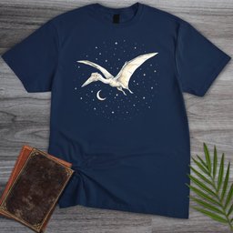 Midnight Pterosaur T Shirt Gift For Nature Lover