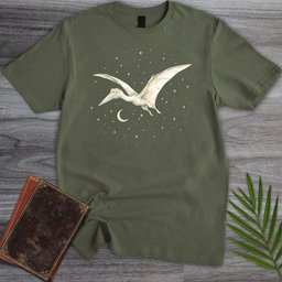 Midnight Pterosaur T Shirt Gift For Nature Lover