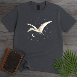 Midnight Pterosaur T Shirt Gift For Nature Lover