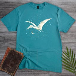 Midnight Pterosaur T Shirt Gift For Nature Lover