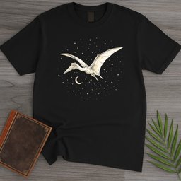 Midnight Pterosaur T Shirt Gift For Nature Lover