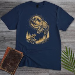 Moonstruck Triceratops T Shirt Gift For Dinosaur Lover