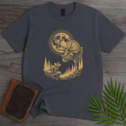 Moonstruck Triceratops T Shirt Gift For Dinosaur Lover