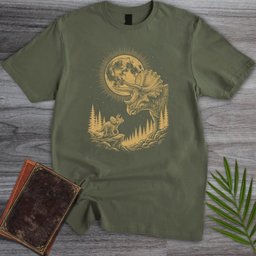Moonstruck Triceratops T Shirt Gift For Dinosaur Lover