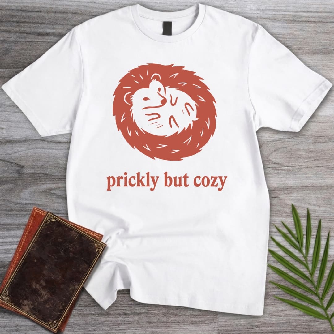 Prickly But Cozy Hedgehog T Shirt Gift For Nature Lover