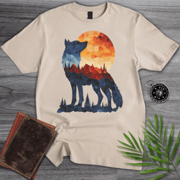 Mosaic Silhouette Dire Wolf T Shirt Gift For Nature Lover