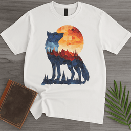Mosaic Silhouette Dire Wolf T Shirt Gift For Nature Lover