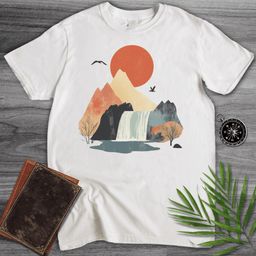 Mountain Waterfall Serenity T Shirt Gift For Nature Lover