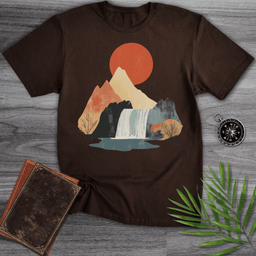 Mountain Waterfall Serenity T Shirt Gift For Nature Lover