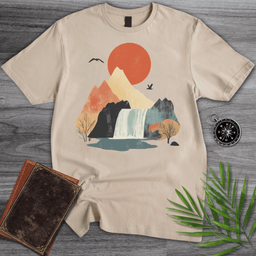 Mountain Waterfall Serenity T Shirt Gift For Nature Lover