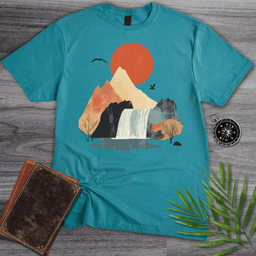 Mountain Waterfall Serenity T Shirt Gift For Nature Lover