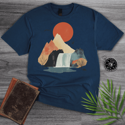 Mountain Waterfall Serenity T Shirt Gift For Nature Lover