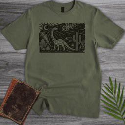 Meteor Dino Sunset T Shirt Gift For Nature Lover