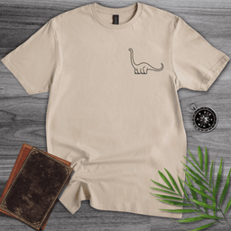 Minimalist Brachiosaurus Line Art T Shirt Gift For Nature Lover