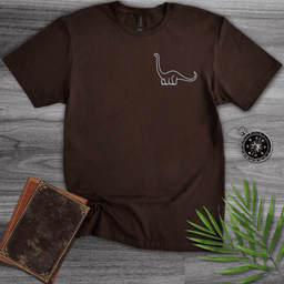 Minimalist Brachiosaurus Line Art T Shirt Gift For Nature Lover