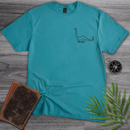 Minimalist Brachiosaurus Line Art T Shirt Gift For Nature Lover