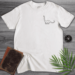 Minimalist Brachiosaurus Line Art T Shirt Gift For Nature Lover
