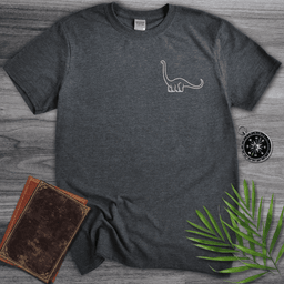 Minimalist Brachiosaurus Line Art T Shirt Gift For Nature Lover