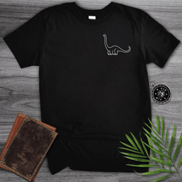 Minimalist Brachiosaurus Line Art T Shirt Gift For Nature Lover