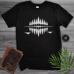 Minimalist Pine Tree Reflection T Shirt Gift For Nature Lover