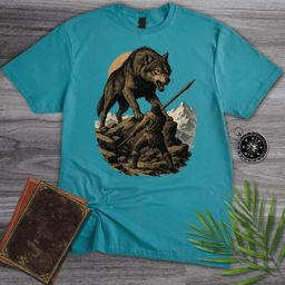 Pleistocene Dire Wolf Hunting T Shirt Gift For Nature Lover